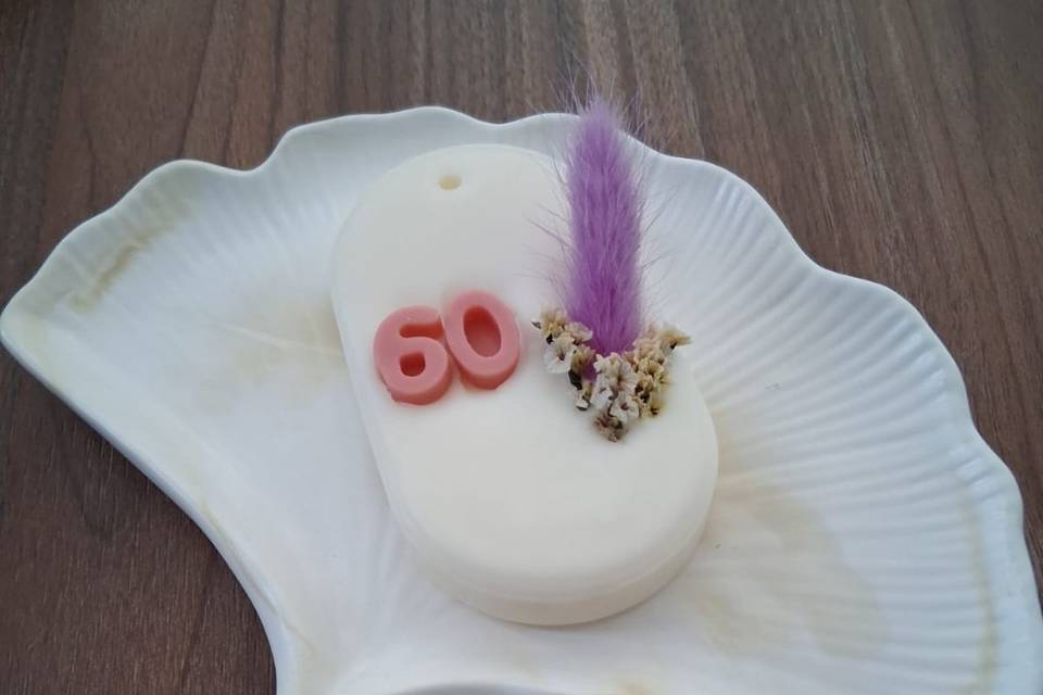 Piatto in gesso con cialda in