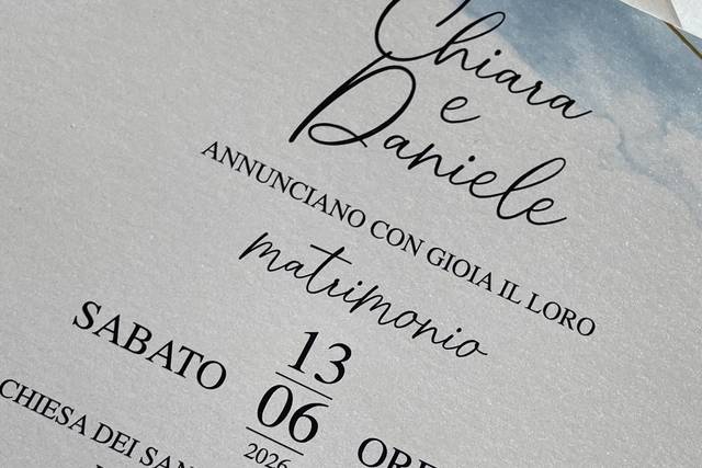 Partecipazione carta perlata
