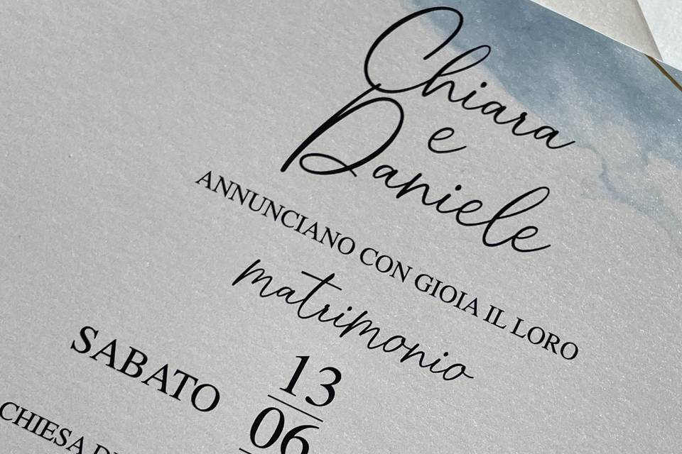 Partecipazione carta perlata