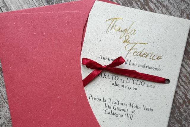 Partecipazione carta fieno