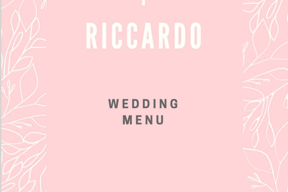 Wedding Menu - copertina