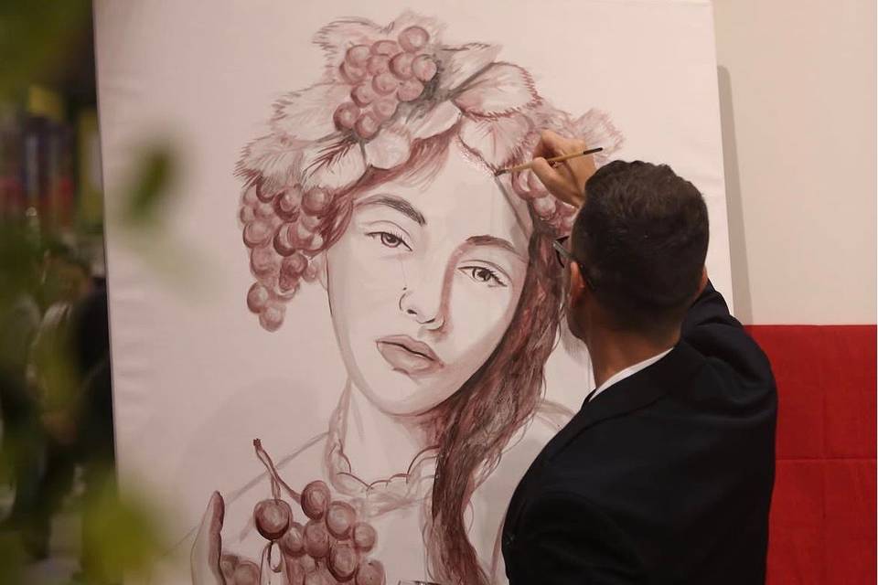 Wine painting