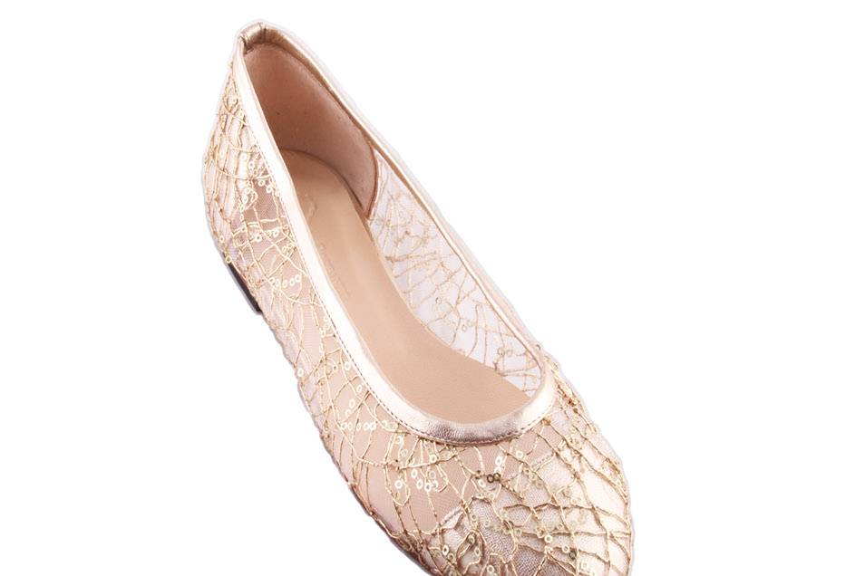 Ballerine oro sposa