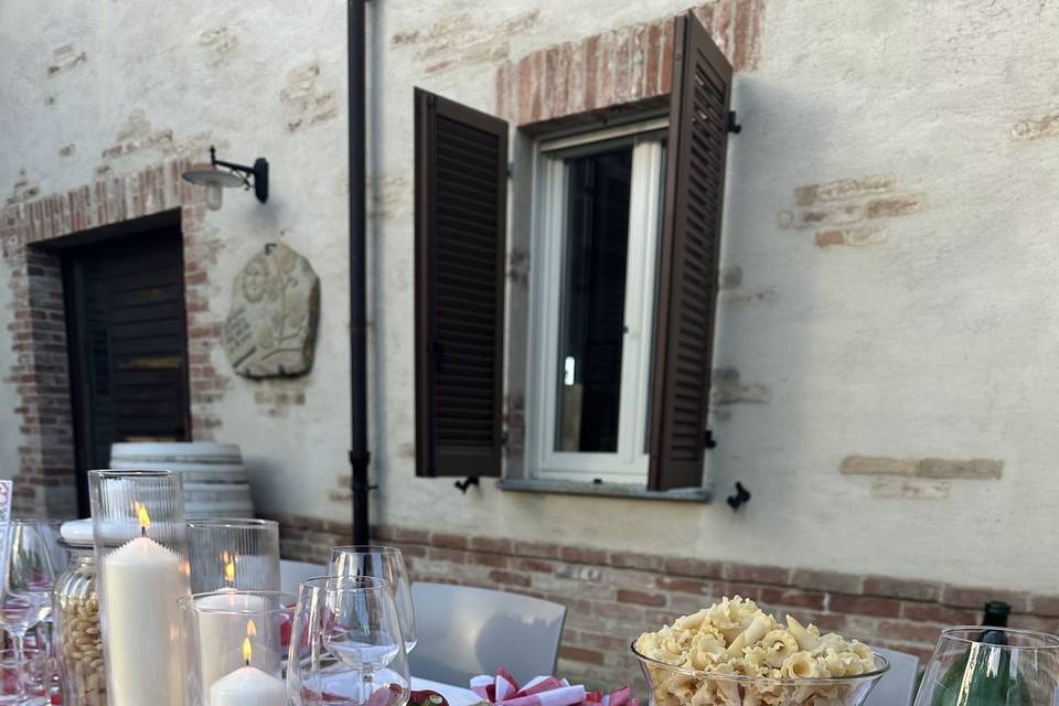 Allestimento serata pizza