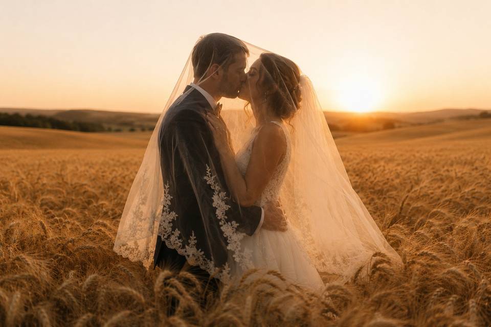 Bacio al tramonto