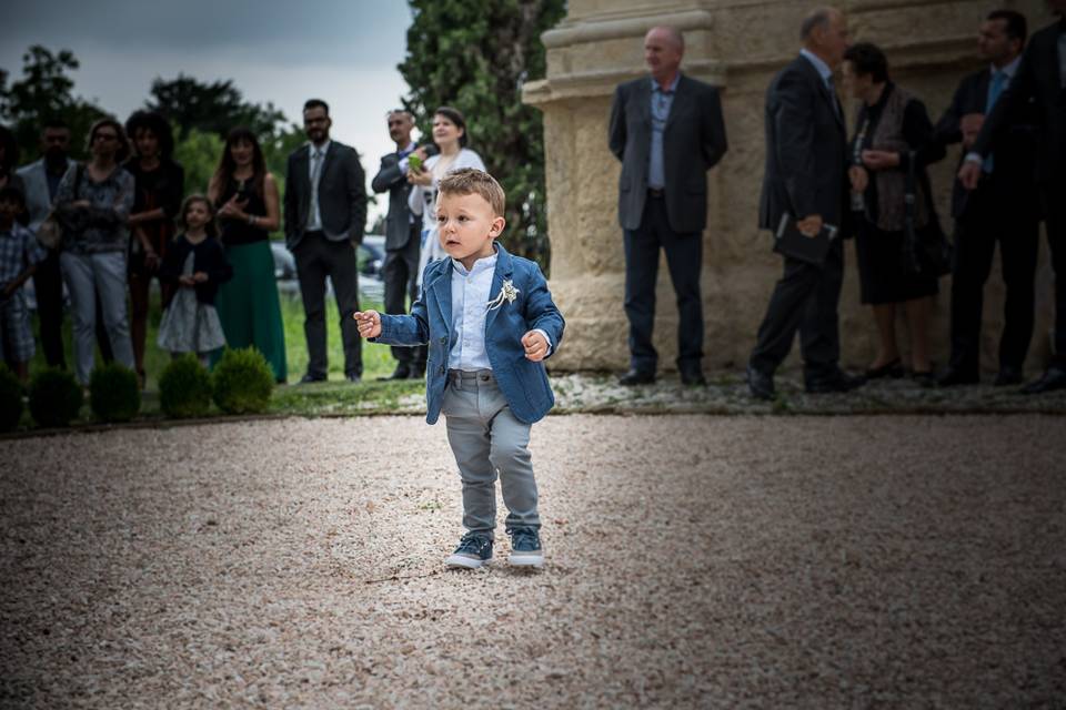 Matrimonio in bianco e arancio