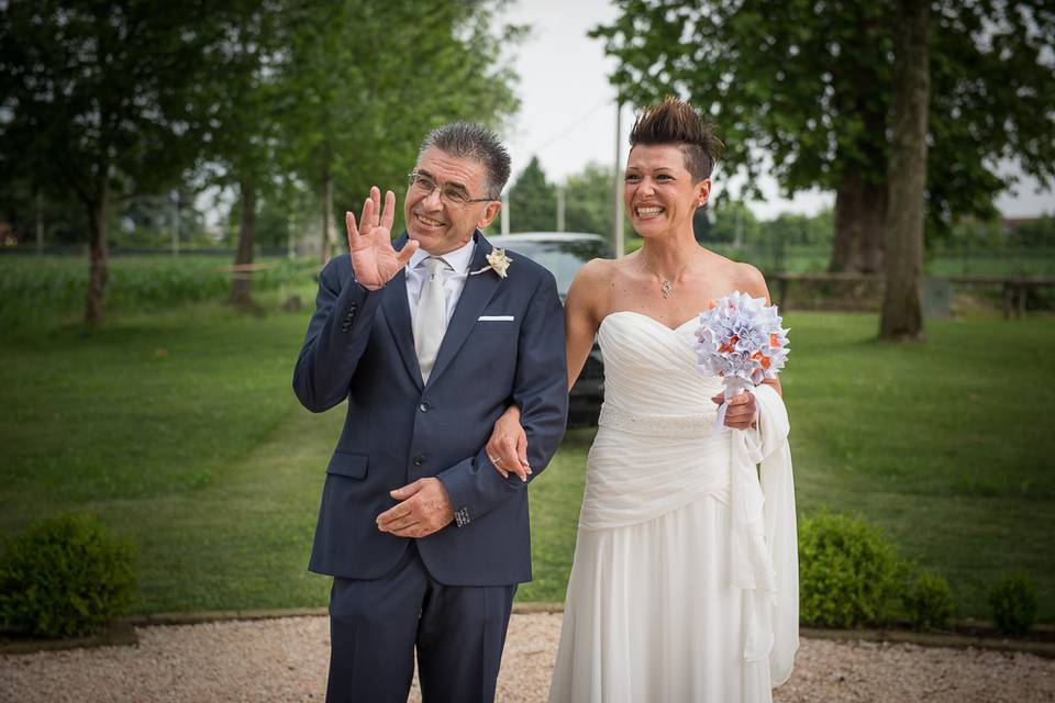 Matrimonio in bianco e arancio