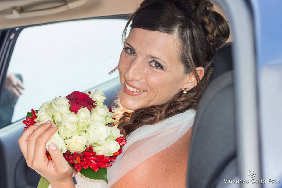 Sposa in auto