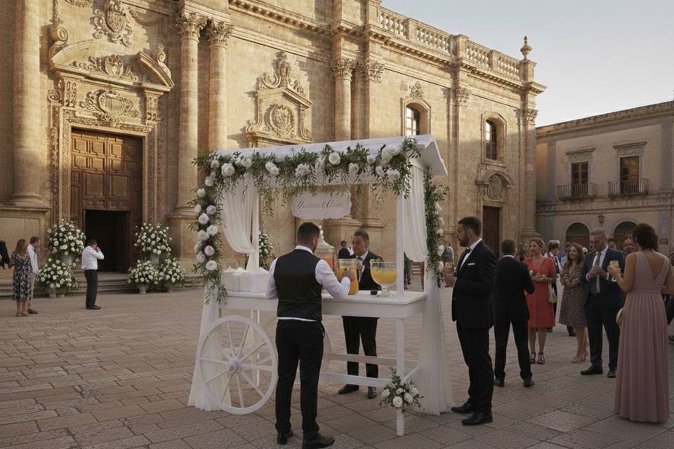 Rinfresco davanti la chiesa