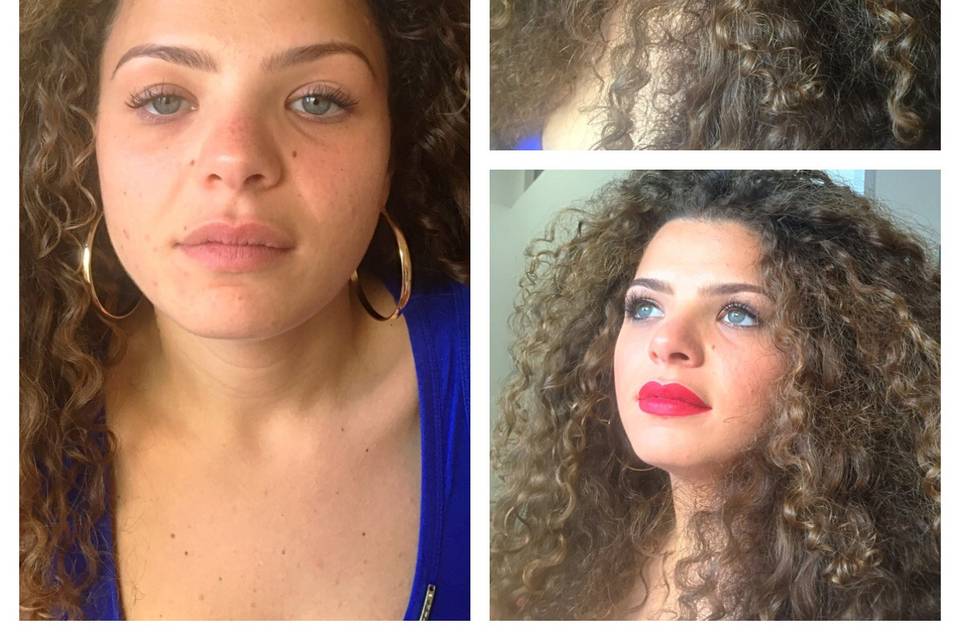Make-up prima e dopo