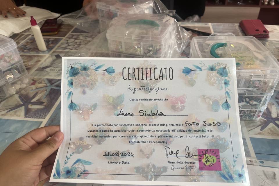 Attestato corso bling