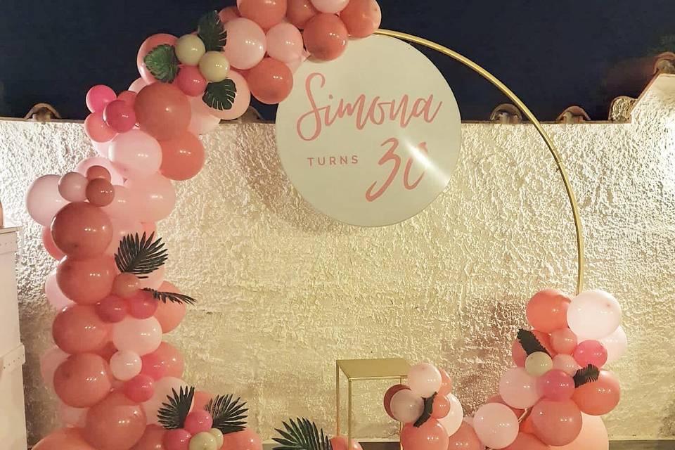 Allestimento con palloncini