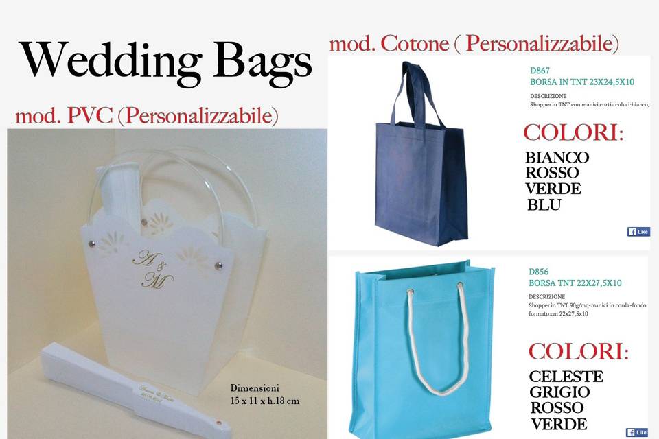 Wedding bag personalizzabile