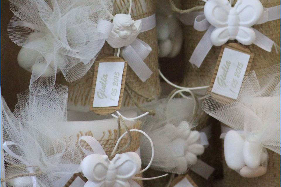 Gessetto profumato COPPIA SPOSI + NASTRO + TAG PERSONALIZZATO Matrimonio