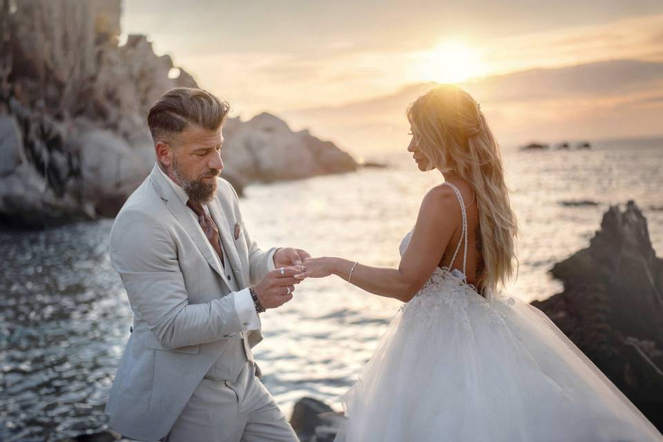 Beach elopement