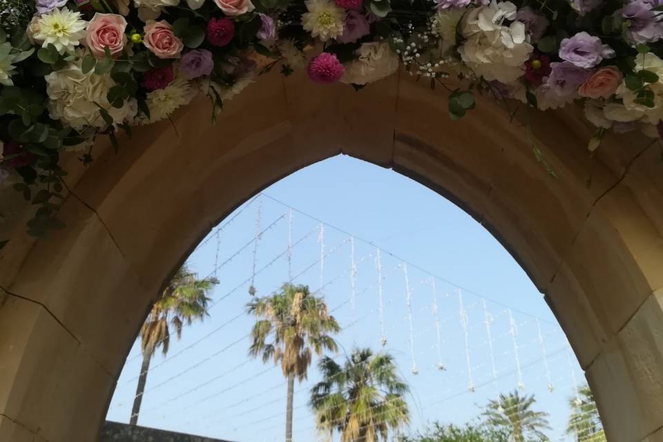 Ortensie e delphinium blu