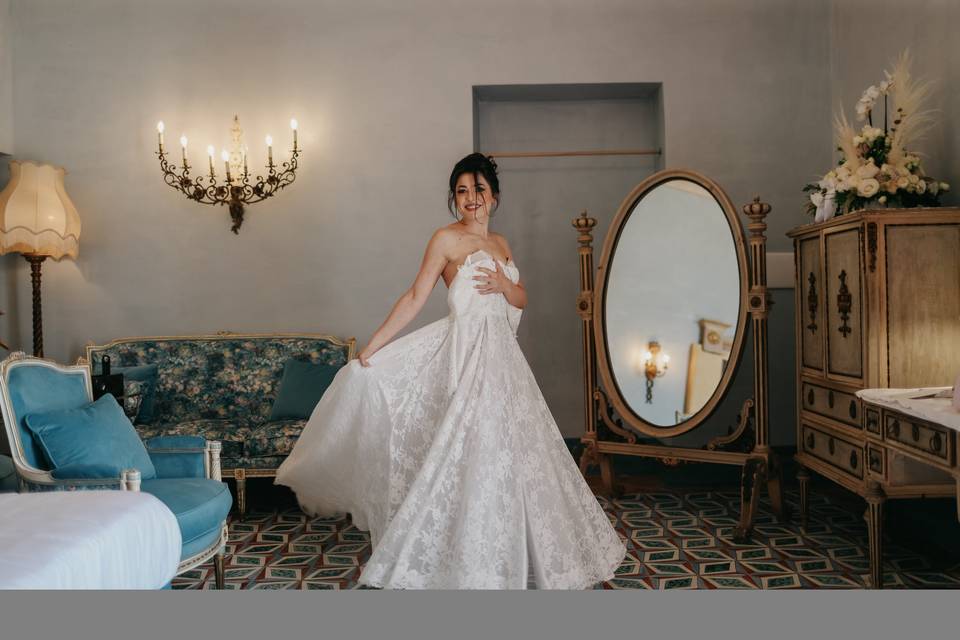 Sposa nella sua stanza