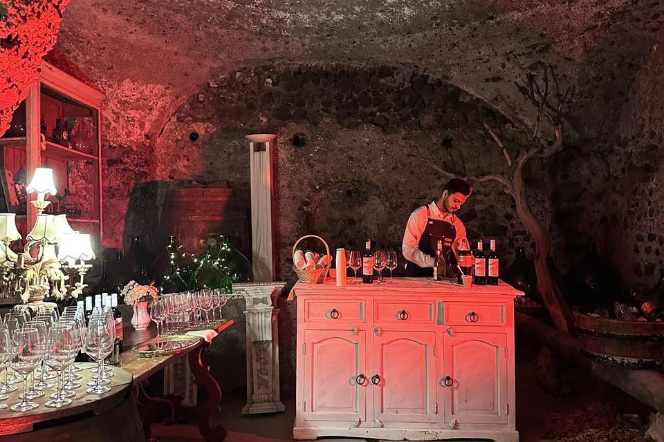 Postazione vino cantina
