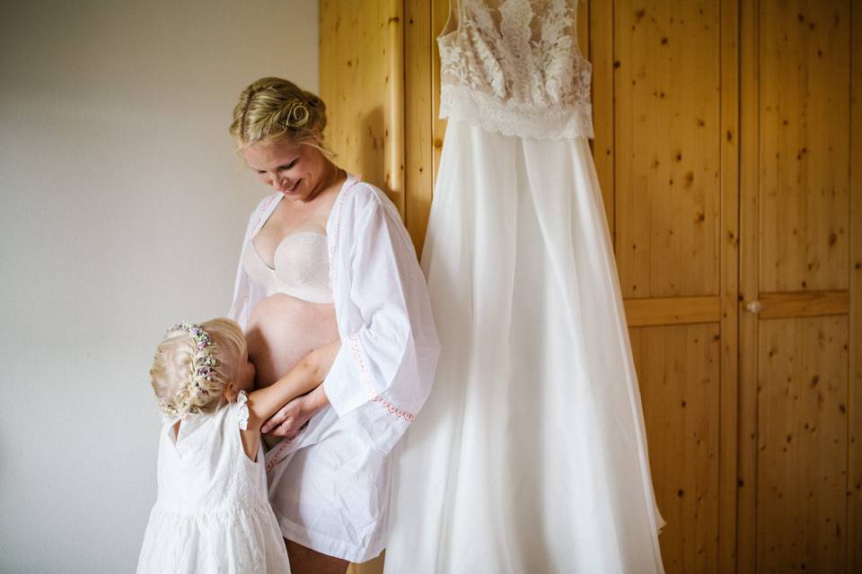 A portrait of a bride