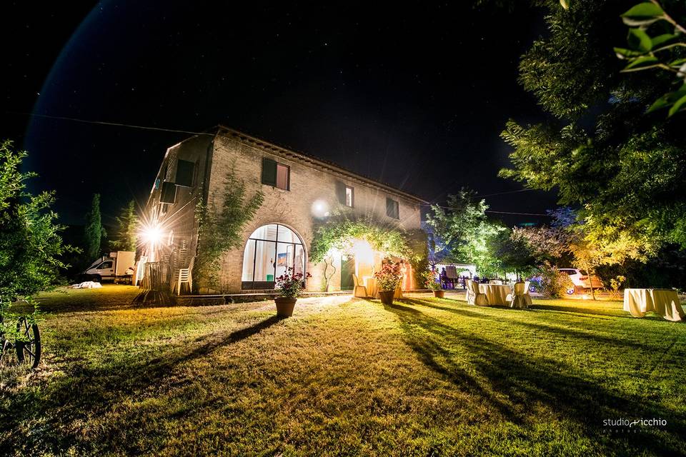 La villa di notte