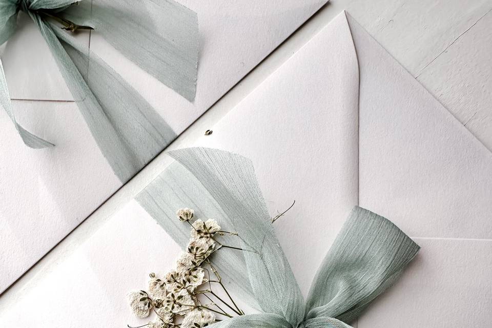 Dettaglio chiusura in seta