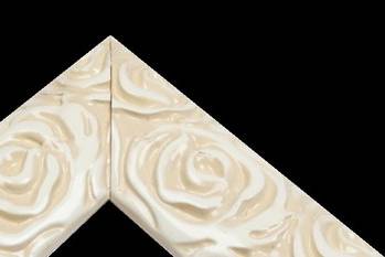 Cornice con rose bianco