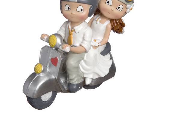 Cake Topper Sposi Amore in Vespa