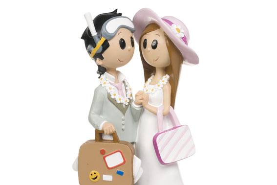 Cake Topper Sposi Waikiki nei Caraibi