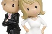 Cake topper Sposi 25 Anniversario Nozze Argento