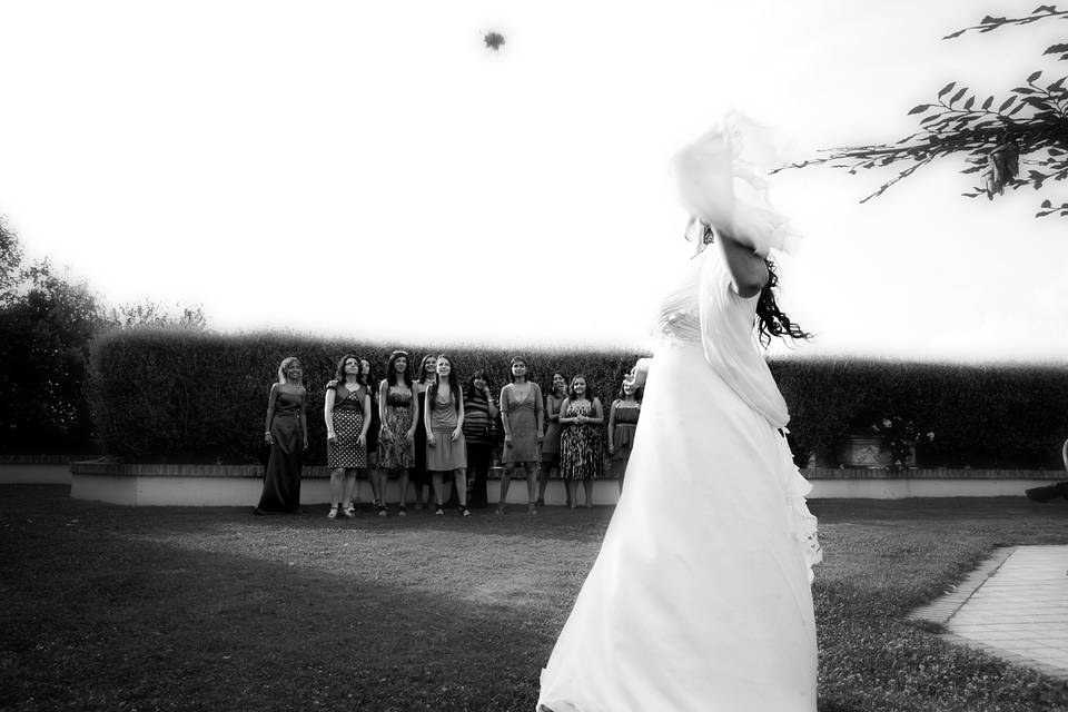 Lancio del bouquet