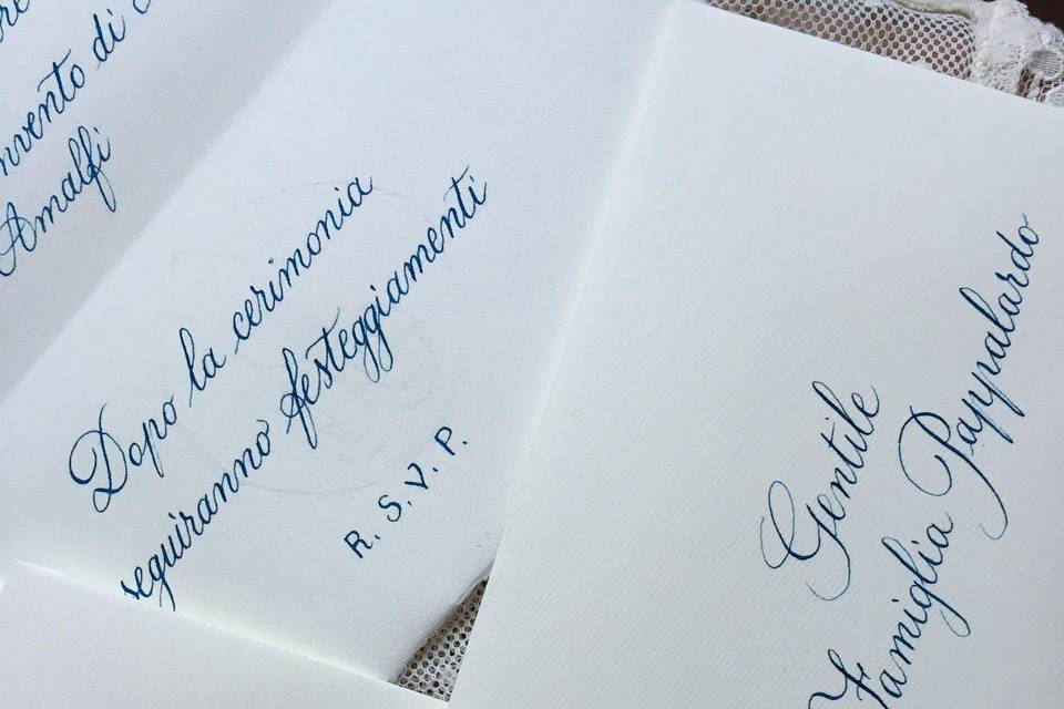 Calligrafia buste e  inviti