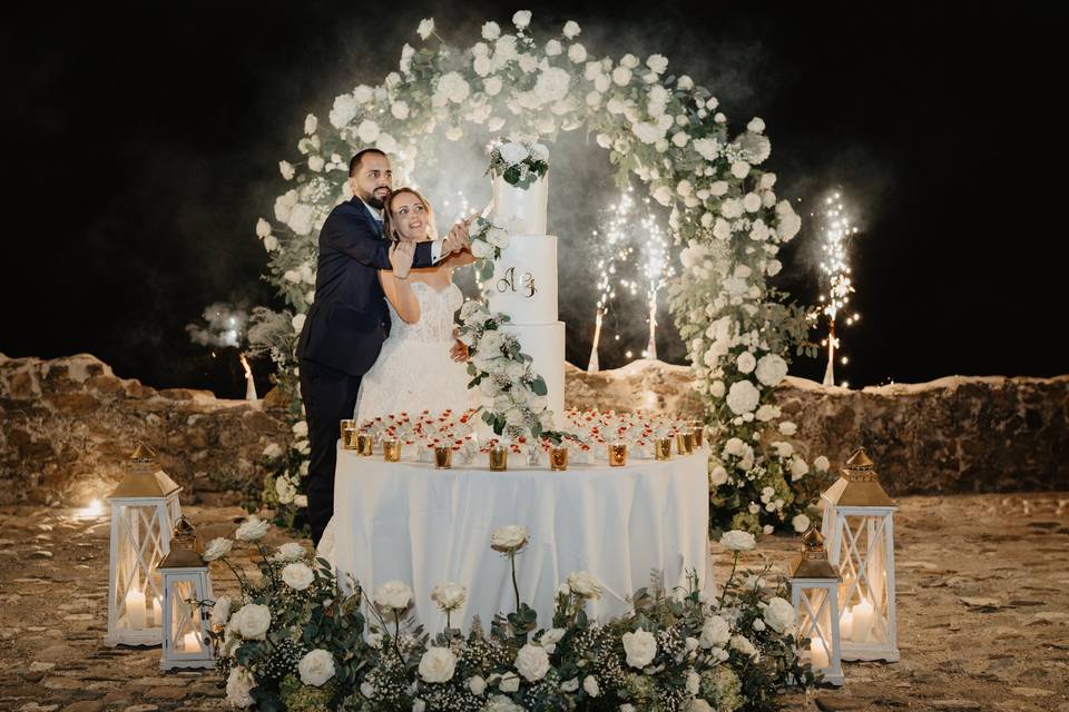 Taglio torta fontane