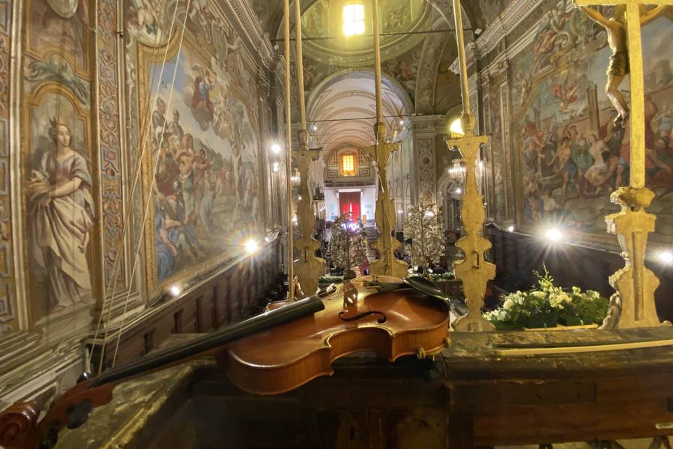 Vista dall’organo della basilica