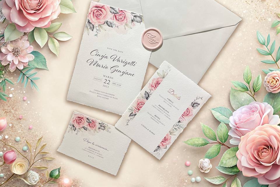 Sigillo e grafica rosa
