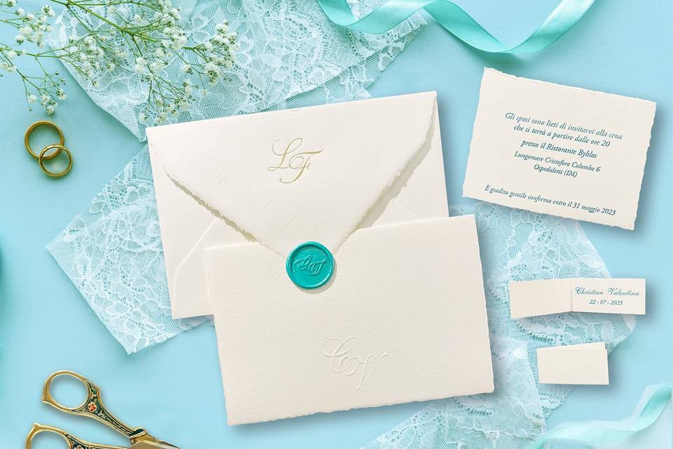 Stampa e sigillo color Tiffany