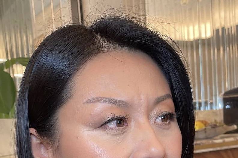 Asian features