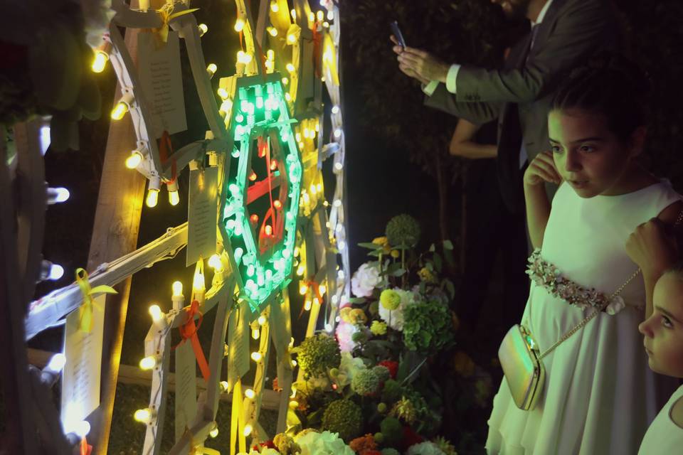 Matrimonio tema luminarie