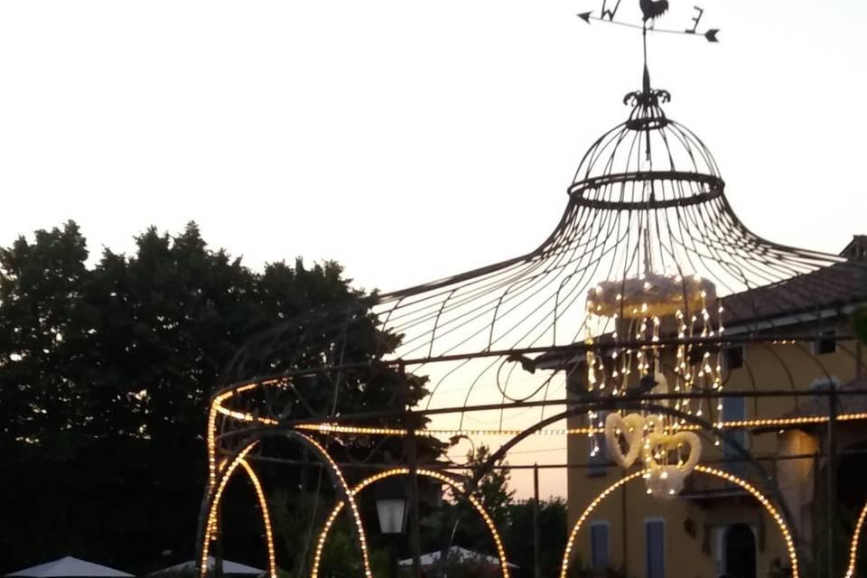 Gazebo durante la cena