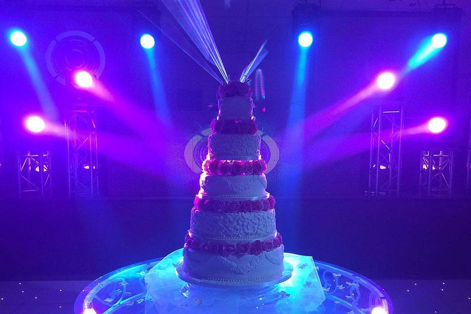 Illuminazione wedding cake