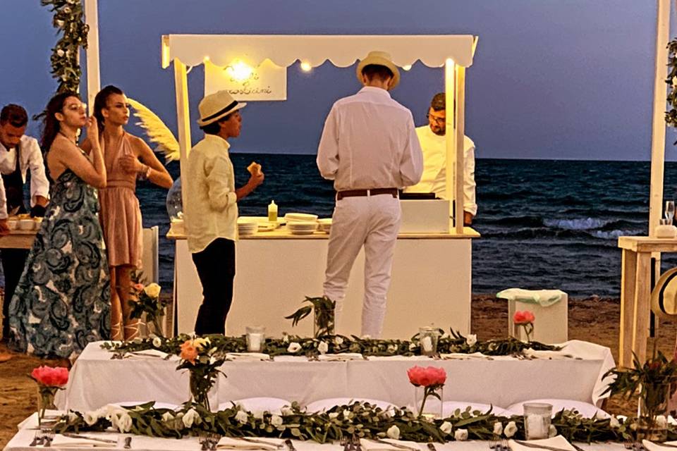 Il buffet in spiaggia