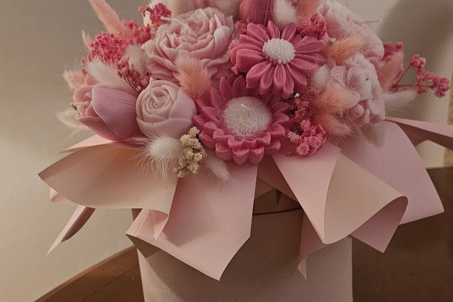 Bouquet fiori cera soia