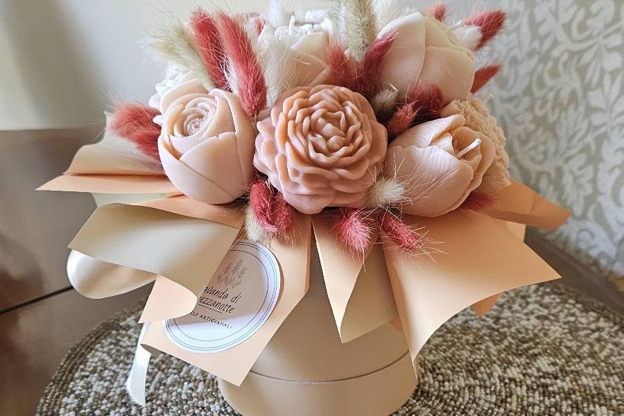 Bouquet fiori cera soia