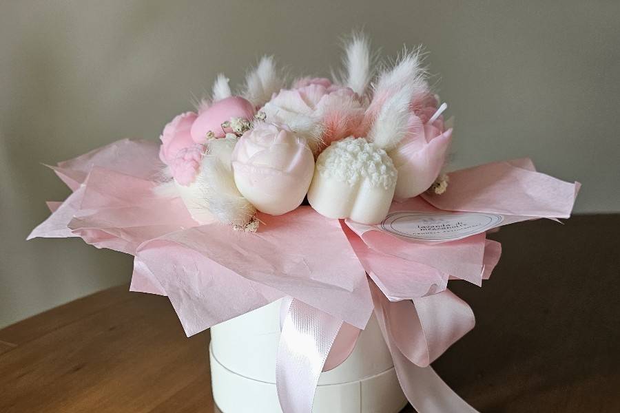 Bouquet fiori cera soia