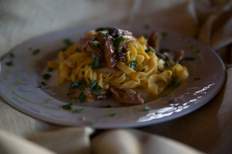 Fettuccine con porcini freschi