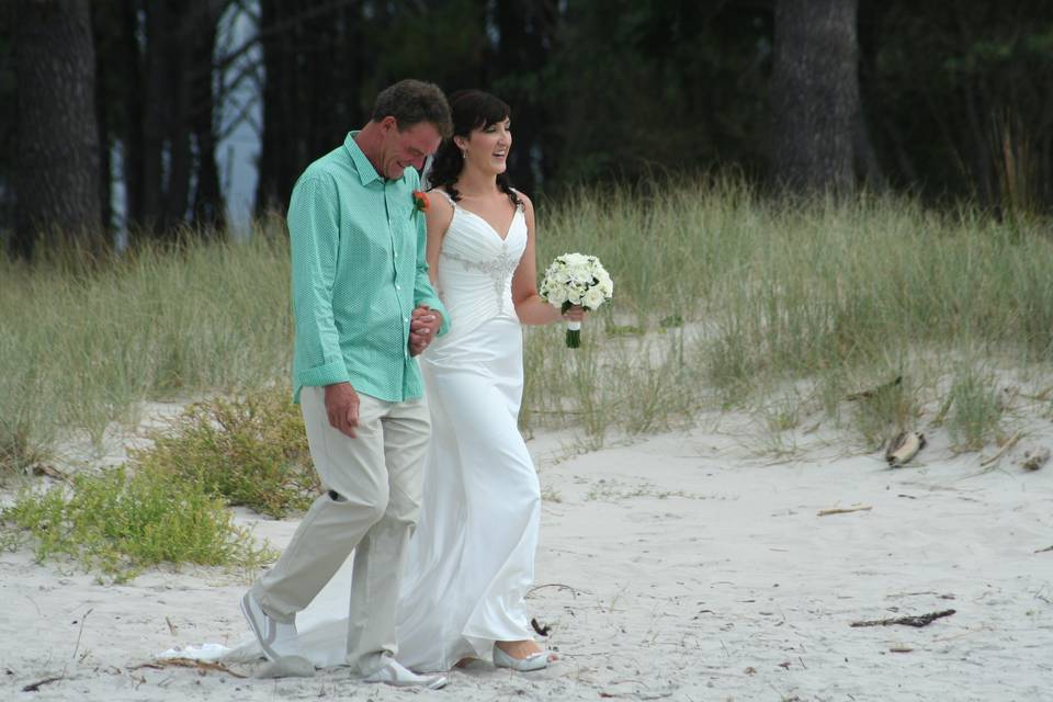 Matrimonio sulla spiaggia in N
