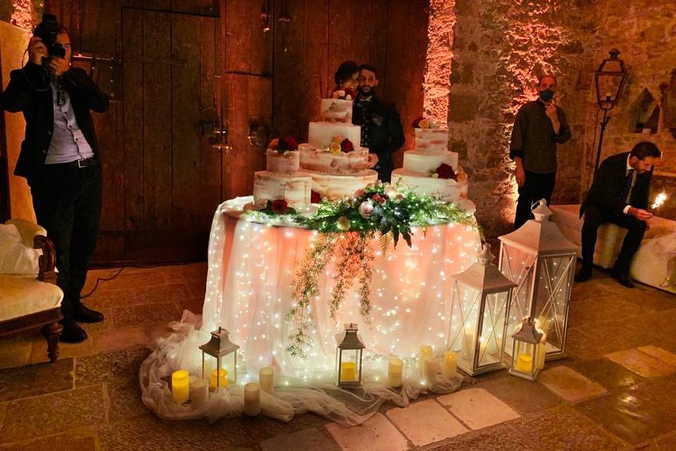 Illuminazione wedding cake