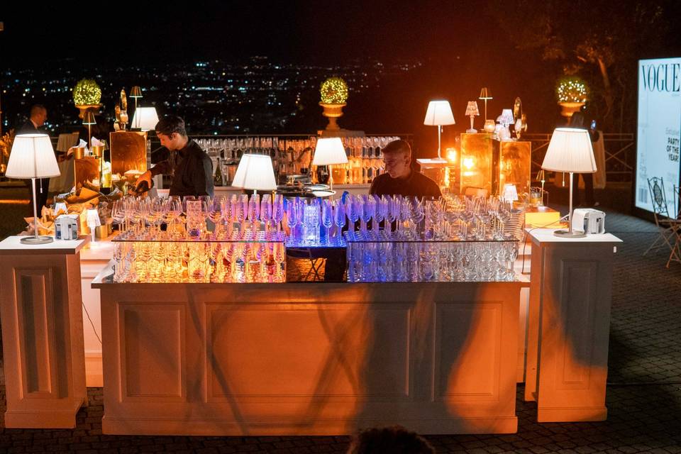 Buffet centrale in terrazza