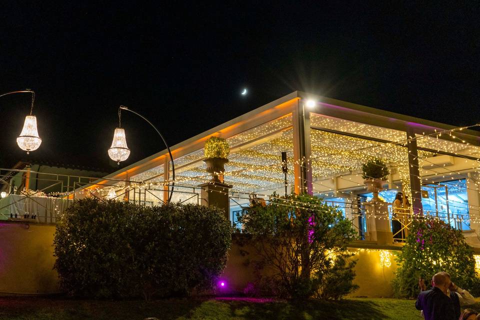La vista dal giardino