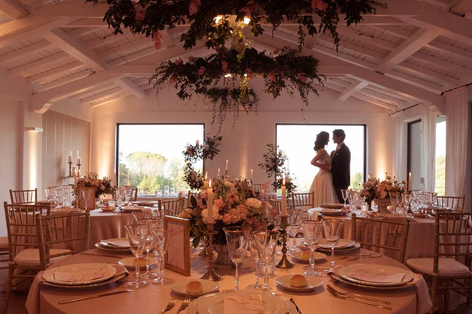 Sala elegante e romantica