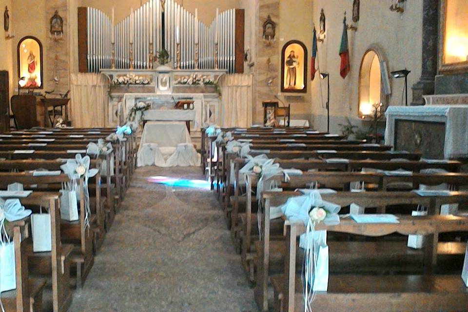 Allestimento chiesa, dettaglio